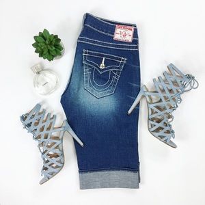 true religion • rhinestone bermuda shorts